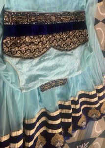 Elegant Blue Anarkali Dress