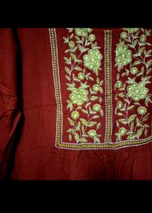 Women Embroidered Straight Kurta