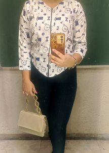 Patterned Top With Zip 1