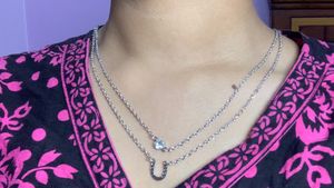 Silver Layered Horseshoe Necklace