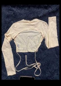 Open Back Long Sleeve Top