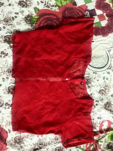 Bright red Heavy work Lehenga and blouse