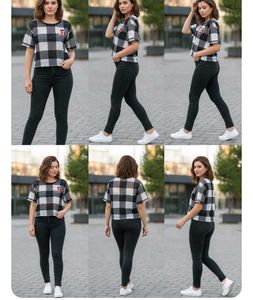 Checkered Crop Top with Patch