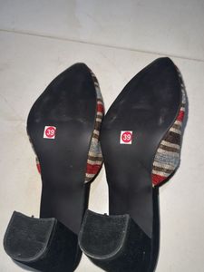 Striped Pointed Mules