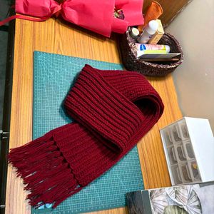 Burgundy Crochet Scarf(mikasa scarf)🧣