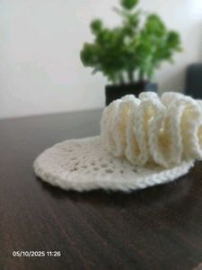 White Knitted Scrunchie