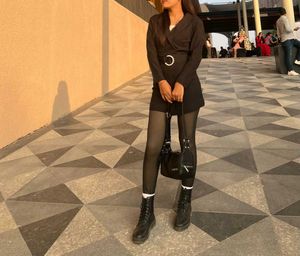 Chic Black Blazer Dress