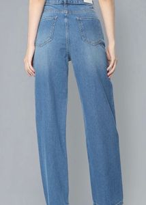 Wide Leg Denim Jeans - straight fit
