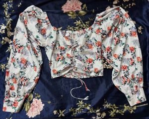Floral Print Crop Top