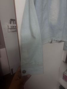 Light Blue Cropped Denim Jacket
