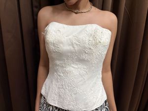 White Lace Corset Top