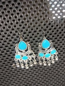 Turquoise Stone Dangle Earrings