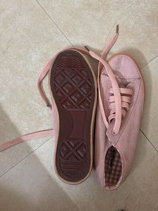 Pink Canvas Sneakers