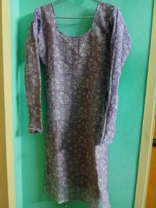 Lavender Kurta With Duppatta