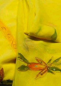 brush painting Yellow Embellished Suit
