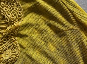 Yellow Sleeveless Top with Inner | Bust 38 |