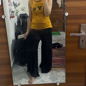 Bottom Wear :Black Palazzo Pants