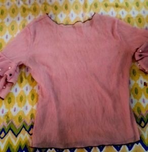 Textured Blush Top