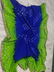 Blue and Green Dress Material