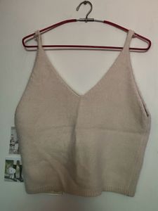 Woolen V neck crop top (outerwear or innerwear)