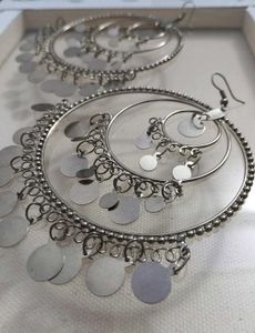 Statement  Oxidised Hoop Earrings