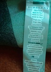 Auntentic Burberry Silk/Cashmere Giant Scarf
