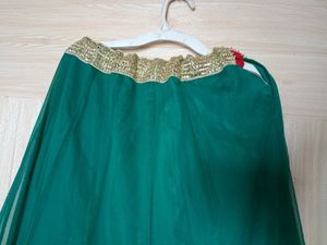 Sea Green Net Lehenga for Women