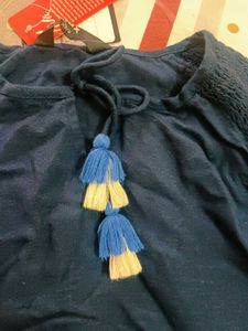 Blue Top With Tag