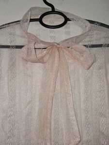 Tie Up Sheer Top