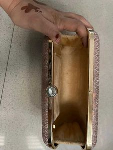 Shiny Pink Clutch For Women