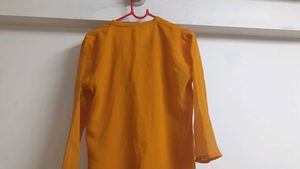 Yellow Embellished Kurta