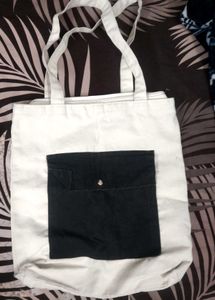 Pocketed Canvas Tote Bag