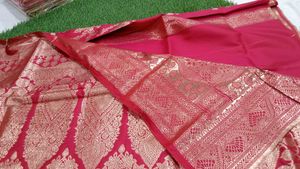 Elegant Pink Banarasi Silk Saree