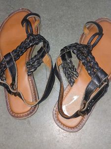 Combo Of Braided Leather Sandals &amp; Original CROCS