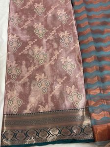 Teal Banarasi Zari Work Suit