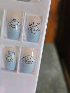 SAVNI Cartoon Blue Nail Extensions