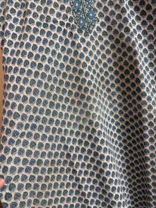 Green White Pallazo Suit