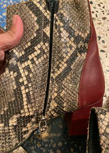 Snake Print Boots