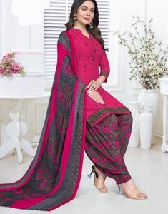 Unstitched Patiala suit