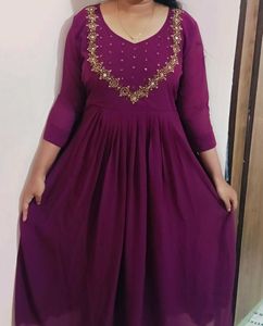 Elegant Purple Ethnic Gown