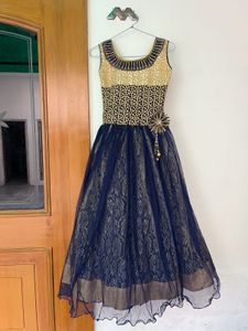 Blue Sleeveless Gown