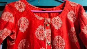 Red Printed Kurti