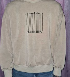 Beige Graphic Print Sweatshirt