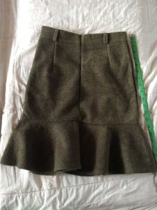 Olive Green Ruffle Skirt