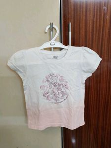White T Shirt For Girls By Hop