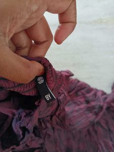 Stylish Maroon Jumpsuit ( need iron)