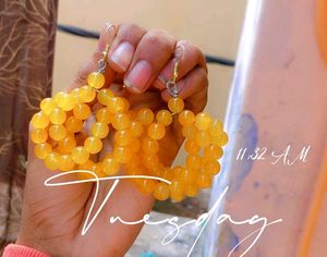 Beaded Hoop Earrings