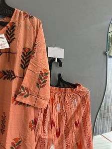 Peach Kurta Set (L)