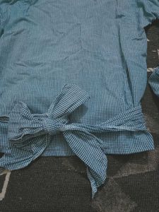 Blue Checkered Top