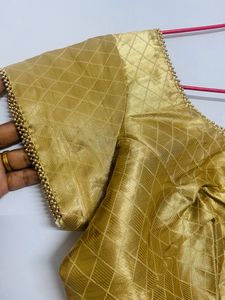 Premium Costly Golden Silk Stitched Blouse